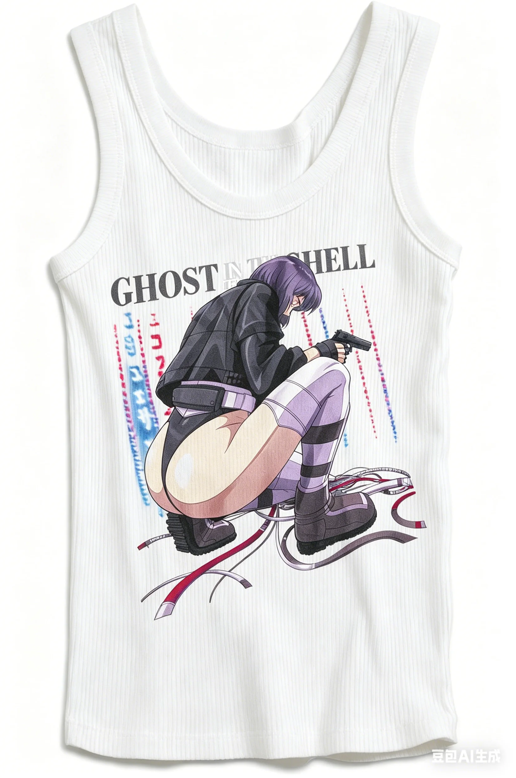 Ghost in the Shell New Model Ribbed Tank Streetwear Anime Lover personality Clothes Year round clothing Unisex high quality gift