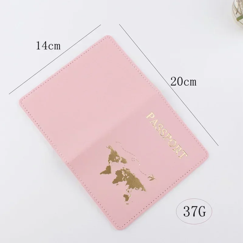 Porte-passeport en cuir PU unisexe, mince, mince, voyage, porte-monnaie, cadeau, étui à cartes, couverture du monde, mode simple, nouveau