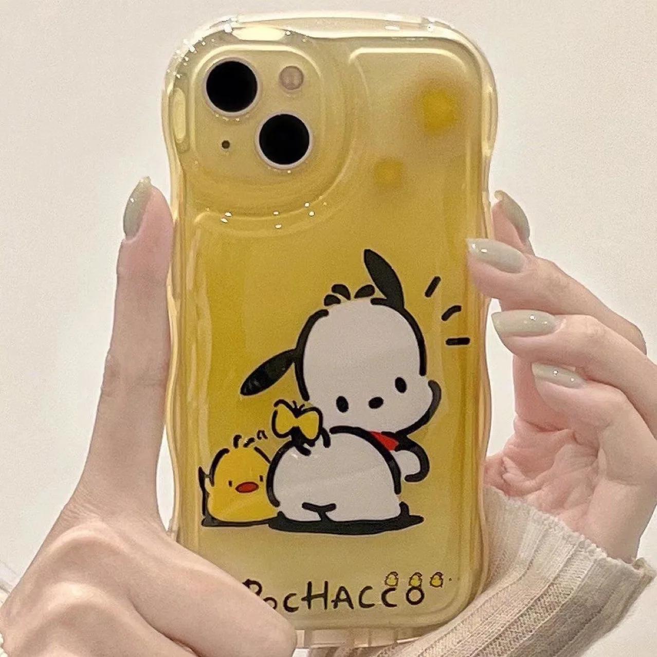 حافظة Kawaii Pocahacco إبداعية ثلاثية الأبعاد لهاتف آيفون 15 14 13 12 11 XS/XR 7/8 Pro Max Sanrio Cinnamoroll