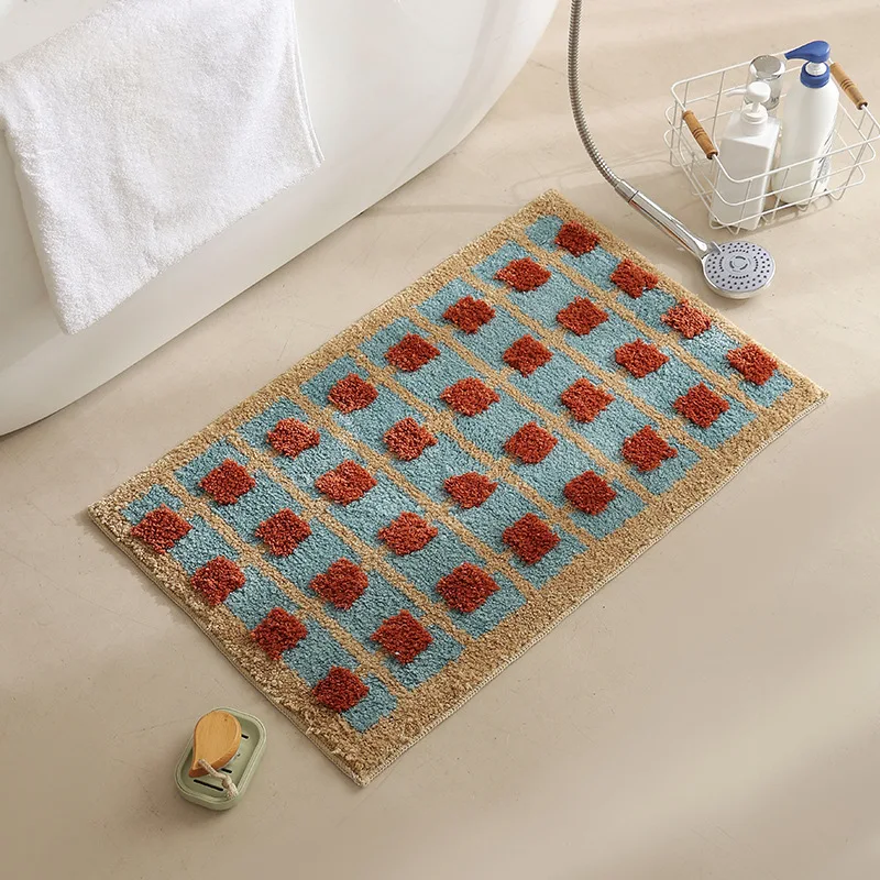 square-red-checkered-carpet-checkerboard-bathroom-absorbent-mats-toilet-non-slip-floor-mats-bedroom-rug-floor-mats