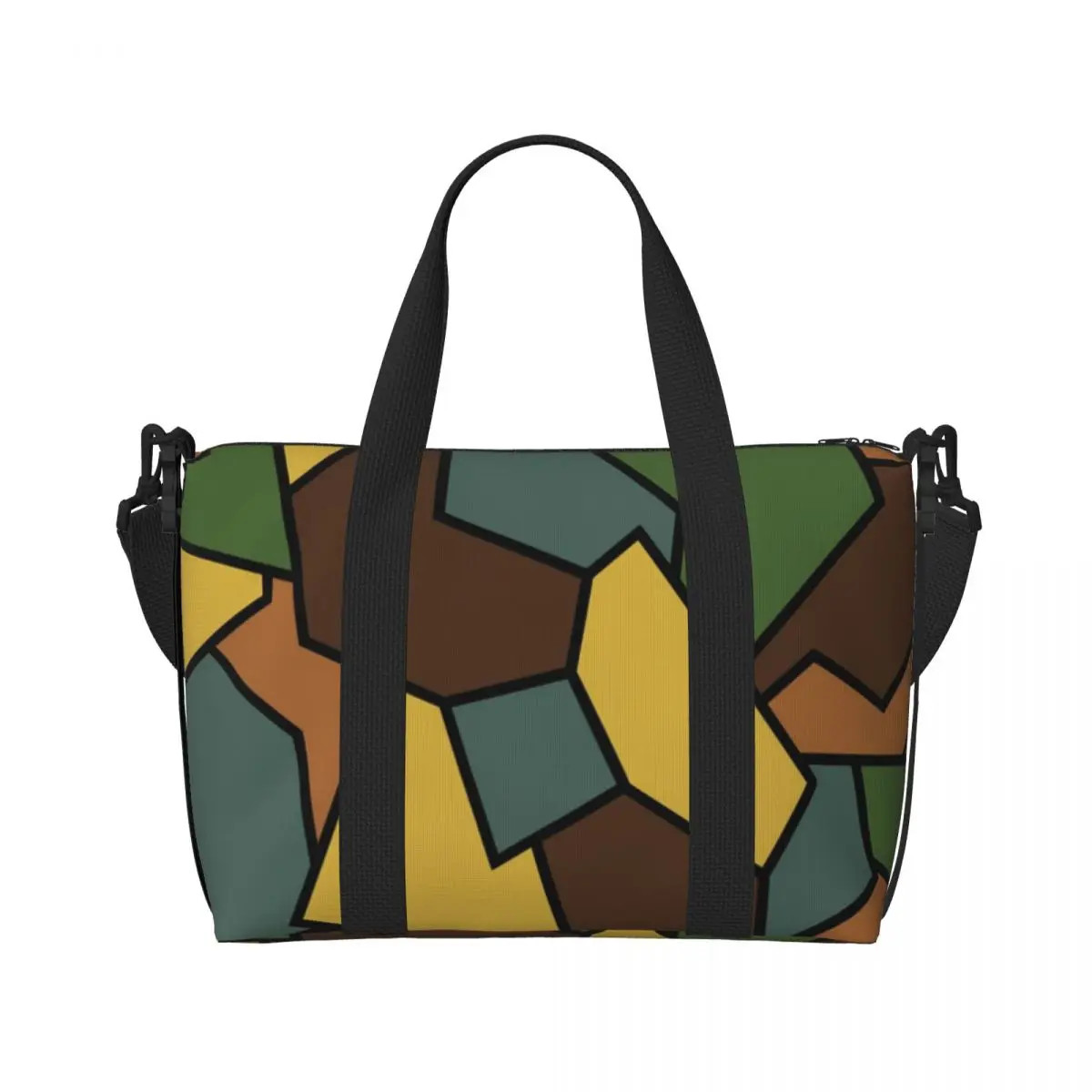 Custom German Camouflage Camo Beach Tote Bag Women Multicam Military Large Compartment Beach Gym Travel Bags