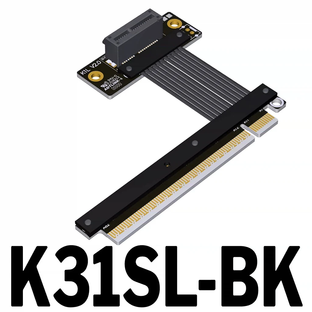 K31 Series PCIe 5.0 x16 to x1 Extension Riser Cable PCIe5.0 x1 gen5 32Gbps Support PCI-E Network Capture USB SSD Expansion Card