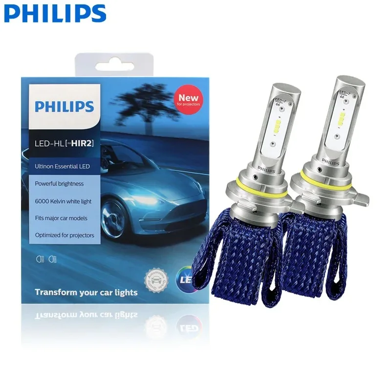 

Philips Ultinon Essential LED Light HIR2 9012 6000K 12 В LED + 100% яркая автоматическая фара HL Beam ThermalCool 11012UEX2, 1 пара