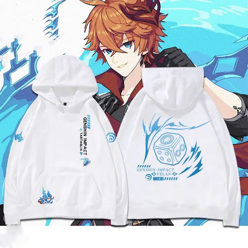 

Genshin Impact Character Tartaglia Inspired Cosplay Hoodie Both Men Women, Suitable For Autumn And Winter