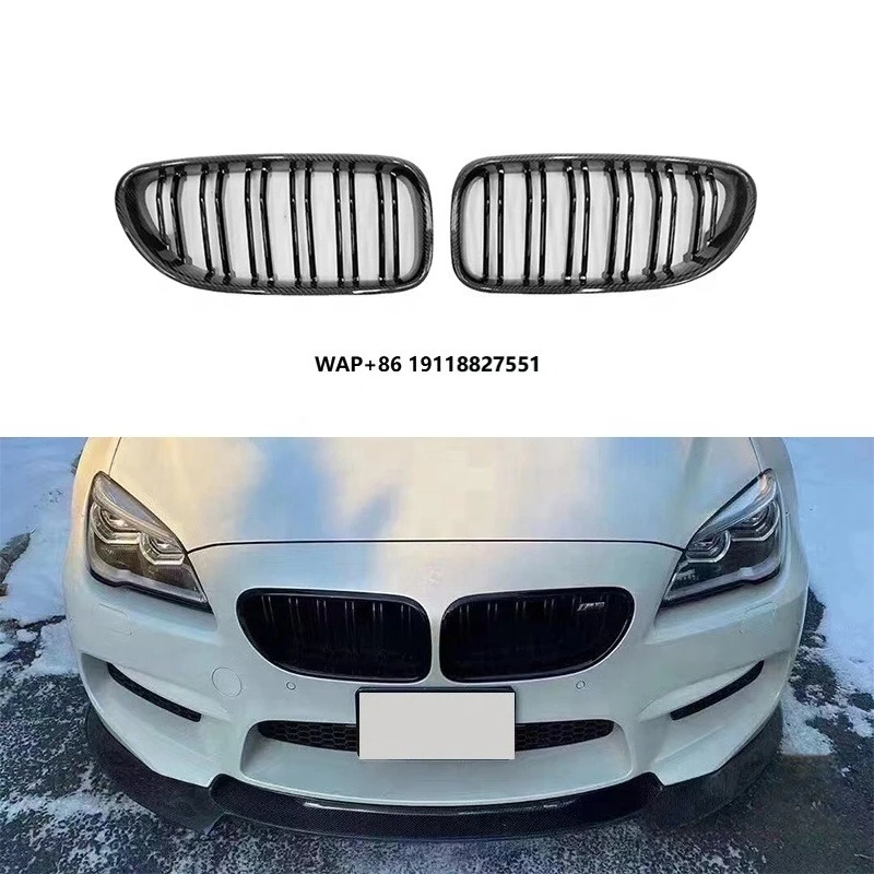 

For 6 Series F06 F12 F13 2011-2018 Carbon Fiber Mesh Grille air Inlet Modification Decoration