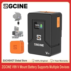 Zgcine ZG V99 V-Mount Battery 6800mAh Power Bank Fast Charger for Camera Mobile Phone Computer Video Lights