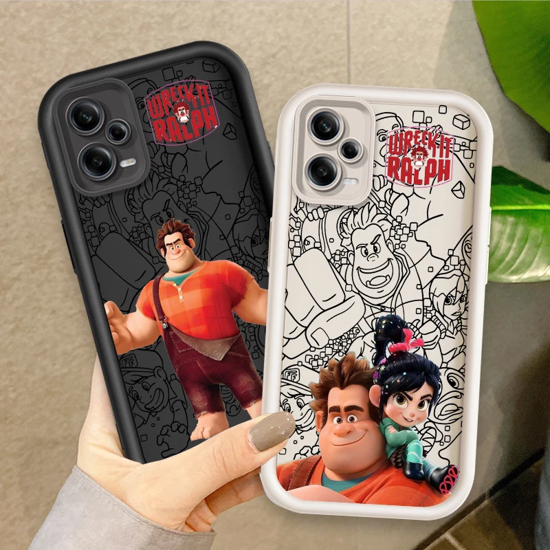 Wreck It Ralph Cartoon Disney For Xiaomi Redmi Note 14 13 13R 12 12R 11 11E 11T 11S Pro Plus 4G 5G Eye Ladder Soft Phone Case