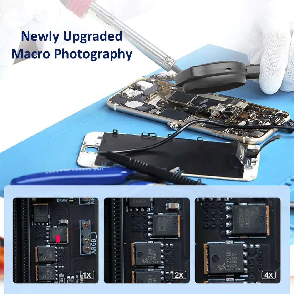 الرقمية 2 مليون بكسل مجهر كهربائي تكبير مجهر بيولوجي محلل الجلد كاشف فحص فروة الرأس #5