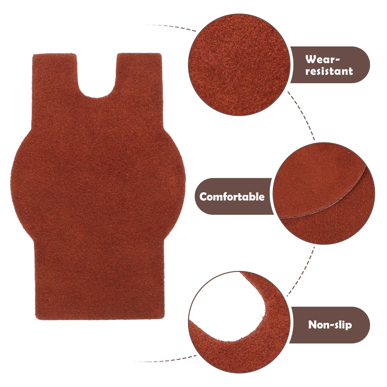 

2 Pcs Erhu Non-slip Mat Anti Skid Pad Anti-skid Tool Cushion Comfortable Anti-slip Cowhide Nonslip