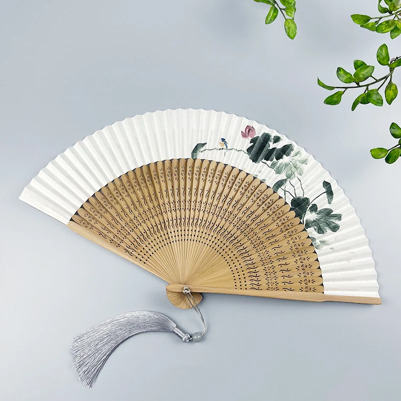 China Folding Fan Silk Portable Convenient Opening and Cclosing Hand Fan Wedding Personalized Gift Fan Summer Cool Hand Fan