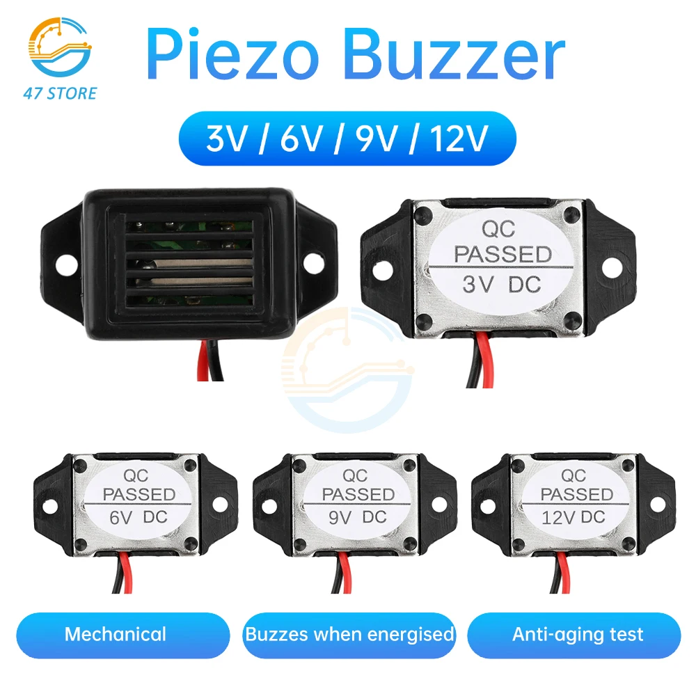 1PCS  Alarm Buzzer DC 3V 6V 9V 12V 85dB Mini Electronic Alarm Buzzers Constant Tone For Vehicle Reversing Reminders