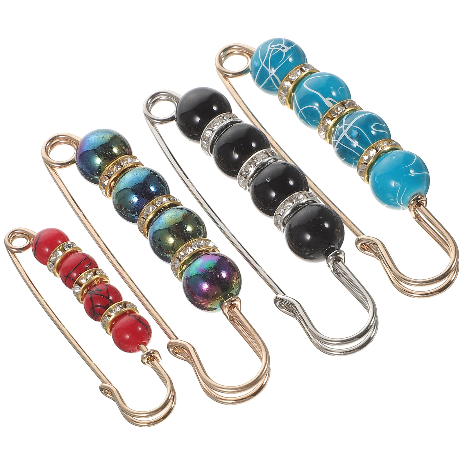 

4 Pcs Pin Fashion Brooches Pearl Sweater Clasps Reusable Clothing Accessories Women Shawl Brooch Pins Pins Clothes