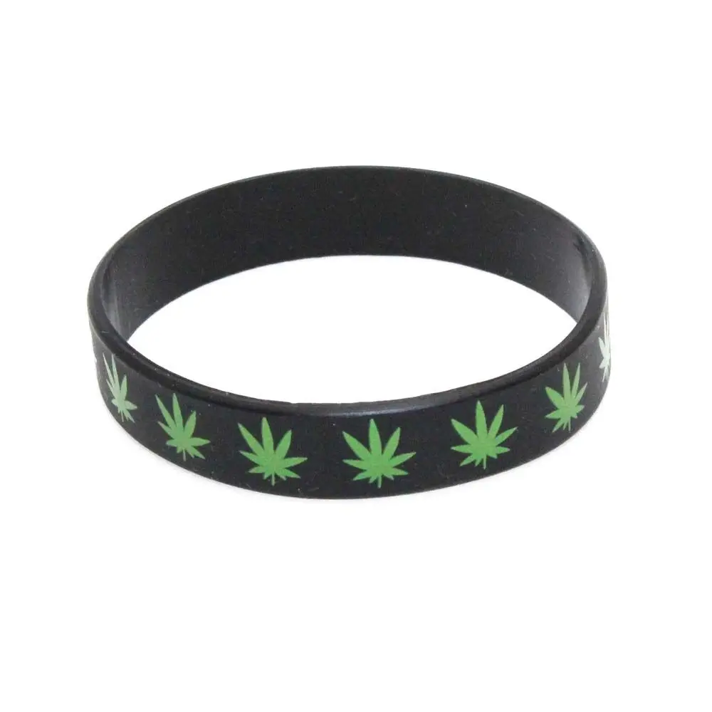 Punk Men Silicone Maple Leaves Creative Waterproof Silicone Bracelet Bangle Wristband Maple Leaf Bracelet