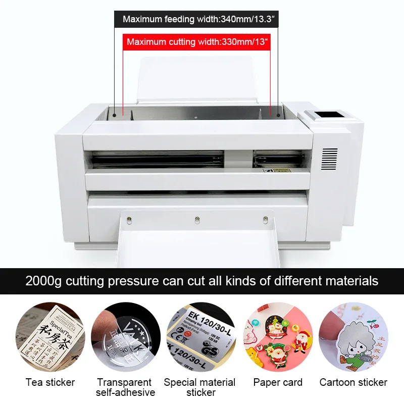 Servo Motor Auto Feeding Sheet Label Cutter A3 A3+ Paper Cutting Machine CCD Fast Cutting Speed Label Sticker Cutter Plotter