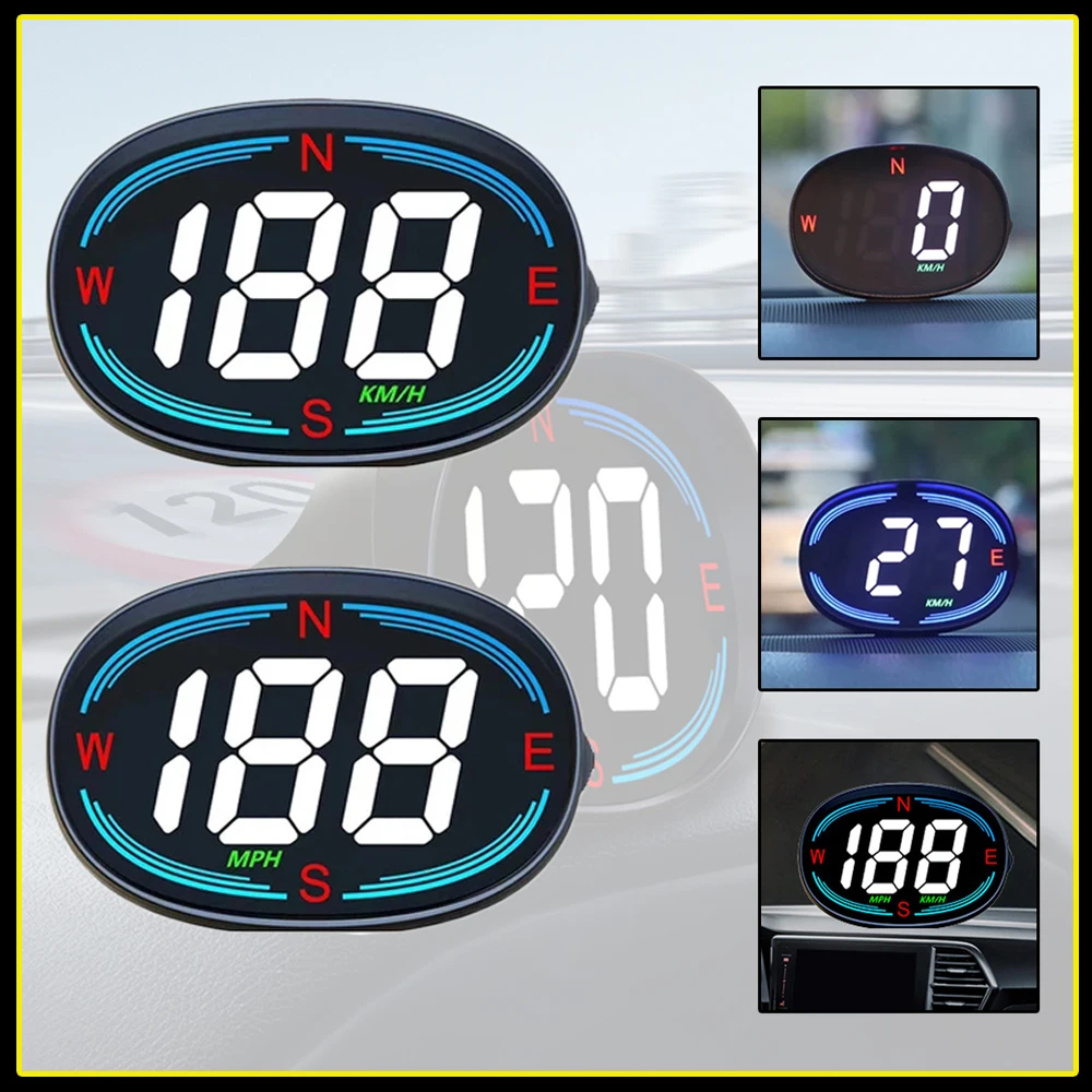 

1 шт. универсальный автомобильный цифровой дисплей GPS интеллектуальный MPH KMH спидометр Head-up HUD сигнализация скорости с кабелем электронные аксессуары