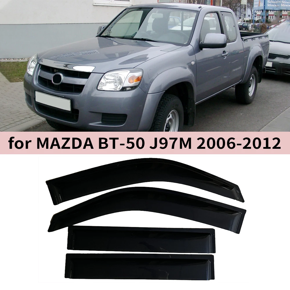 

Для Mazda BT-50 J97M 2006 2007 2008 2009 2010 2011 2012 ветровые дефлекторы дождевики дверной козырек шторы вентиляционный козырек оконный козырек