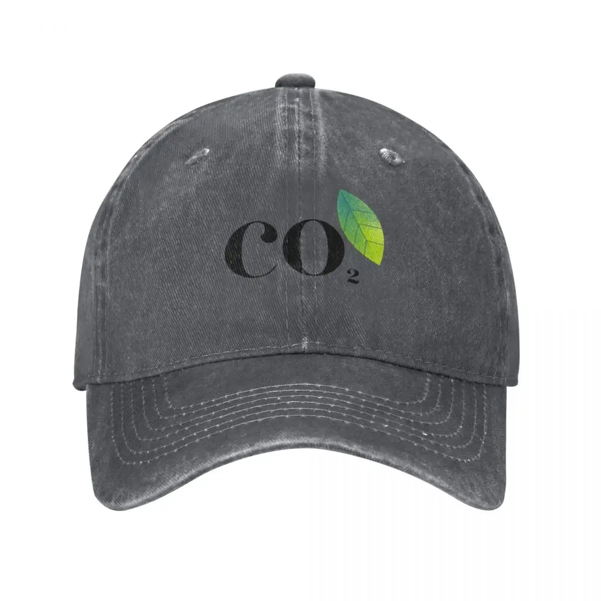 Carbon Dioxide Simple Design with Leaf Baseball Cap custom caps Bobble Hat Caps For Men Women's