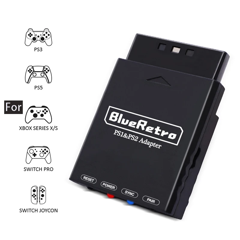 with Bluetooth Sender Adapter BlueRetro for PS1 PS2 Gamepad Console Mini Wireless Receiver Adapter for PS ONE TWO Controller