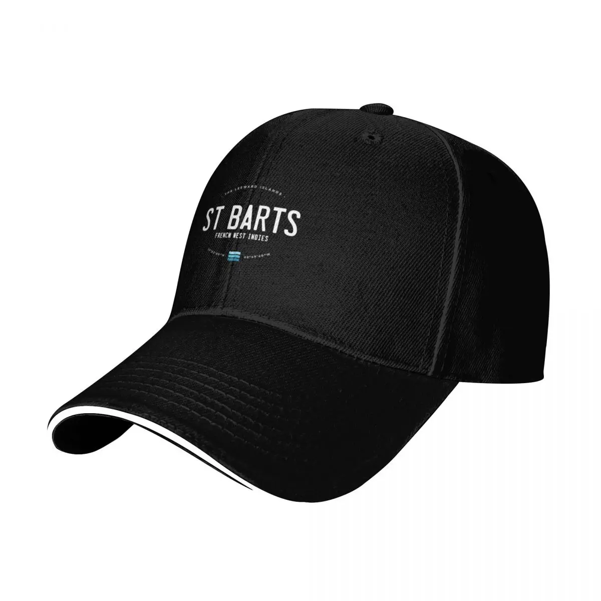 St Bart'S Beach Waves Baseball Cap Lightweight Packable Gift for Him Her Casual Daily Wear