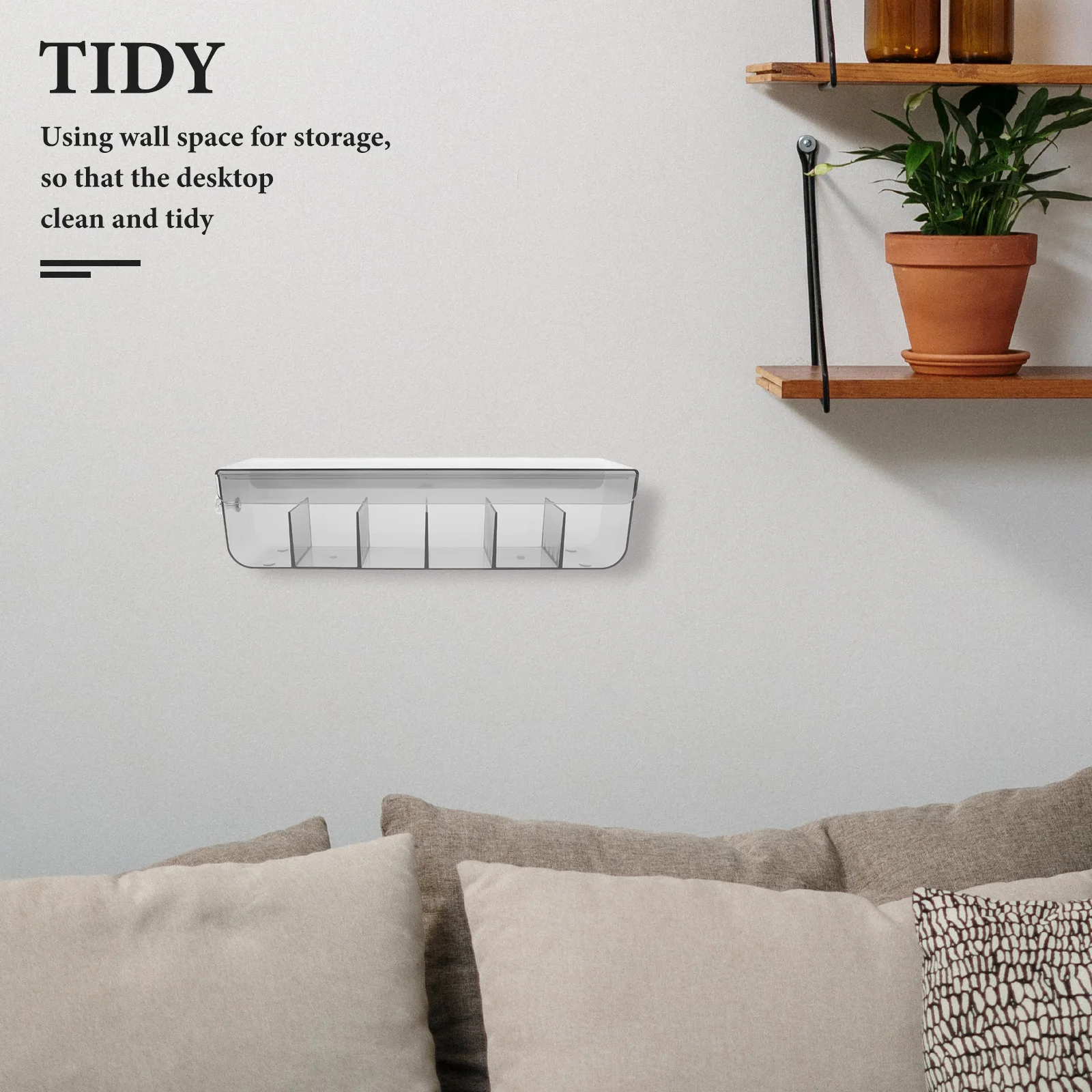 

Wall Mounted Storage Box Clear PET No Drill Socks Underwear Organizer Multifunctional Home Office Transparent File