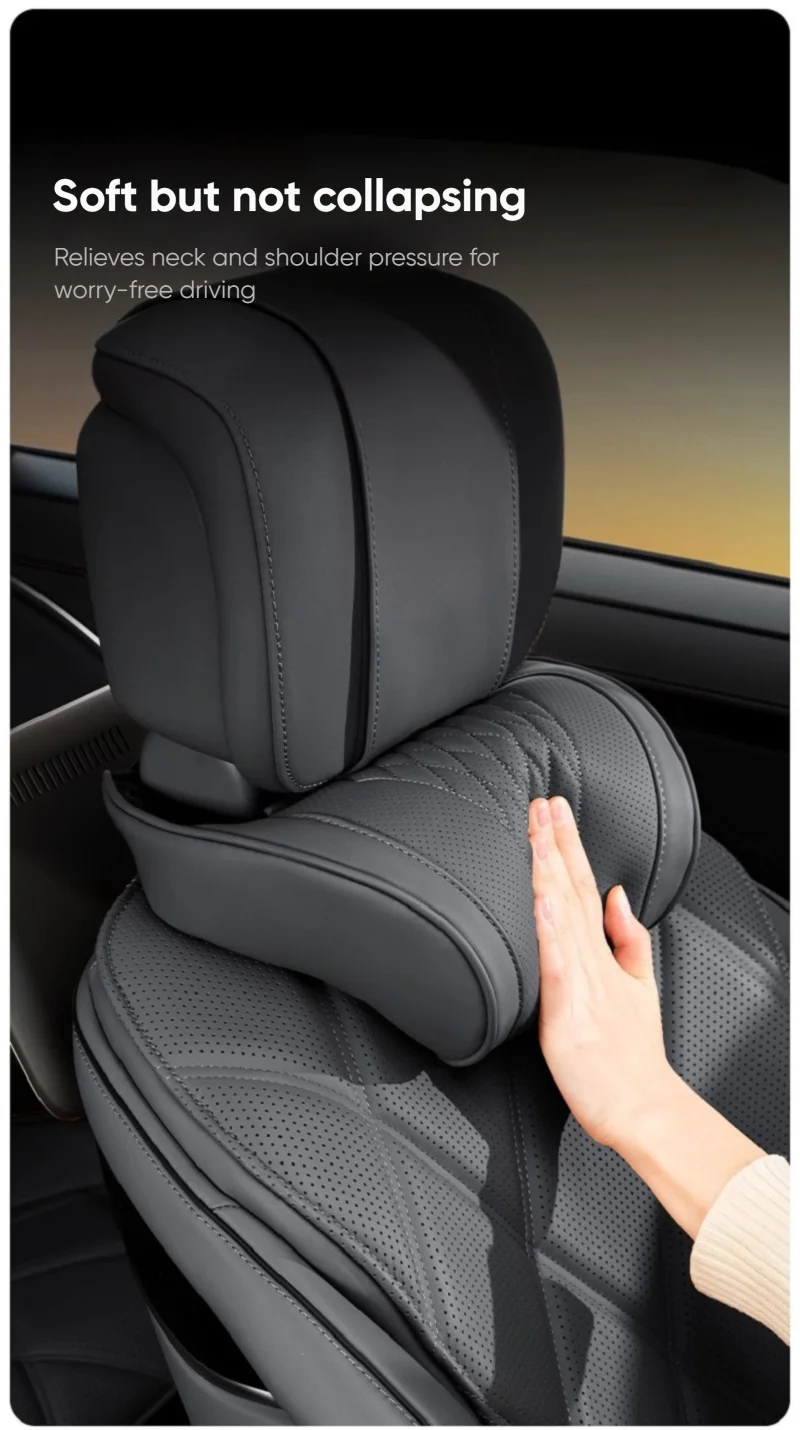 TazerApex Auto-Kopfstütze Universelles Reisekissen 3D Nackenkissen Nackenschutz Weiches Flauschiges Komfortables Nackenkissen Auto-Zubehör – Detail 4