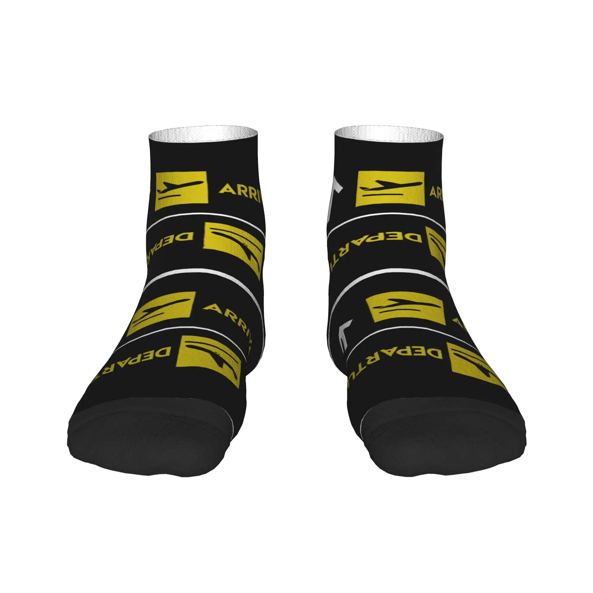 

Aviation Departures Arrivals Socks Harajuku Sweat Absorbing Stockings All Season Socks Accessories for Unisex Gifts