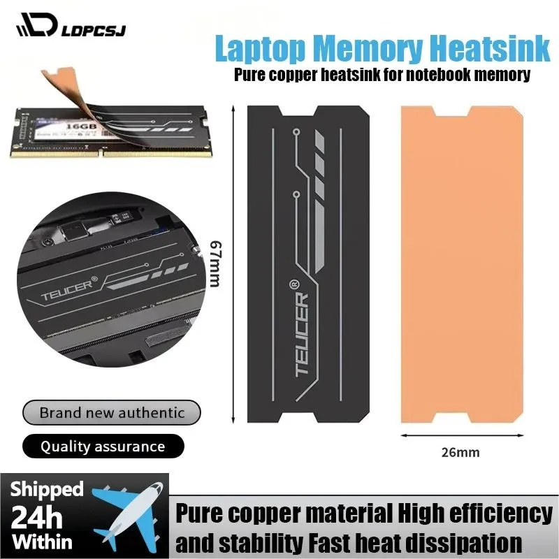 

LDPCSJ Pure Copper Foil Dual Layer Graphene Laptop Memory Cooler RAM Heatsink Radiator Efficient Heat Transfer Cooling Sheet Reduce High Temp Throttling for High Frequency Notebook RAM Fit DDR2 DDR3 DDR4 DDR5 Gaming Laptops Hardware Upgrade Parts