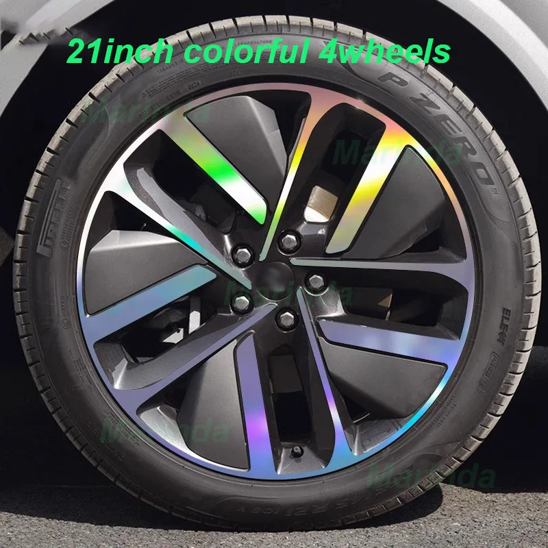 Naklejki na piasty kół samochodowych dla Lixiang Ideal L6 L7 L8 L9 21 cali 20 cali dekoracyjne naklejki odporne na zarysowania akcesoria zewnętrzne