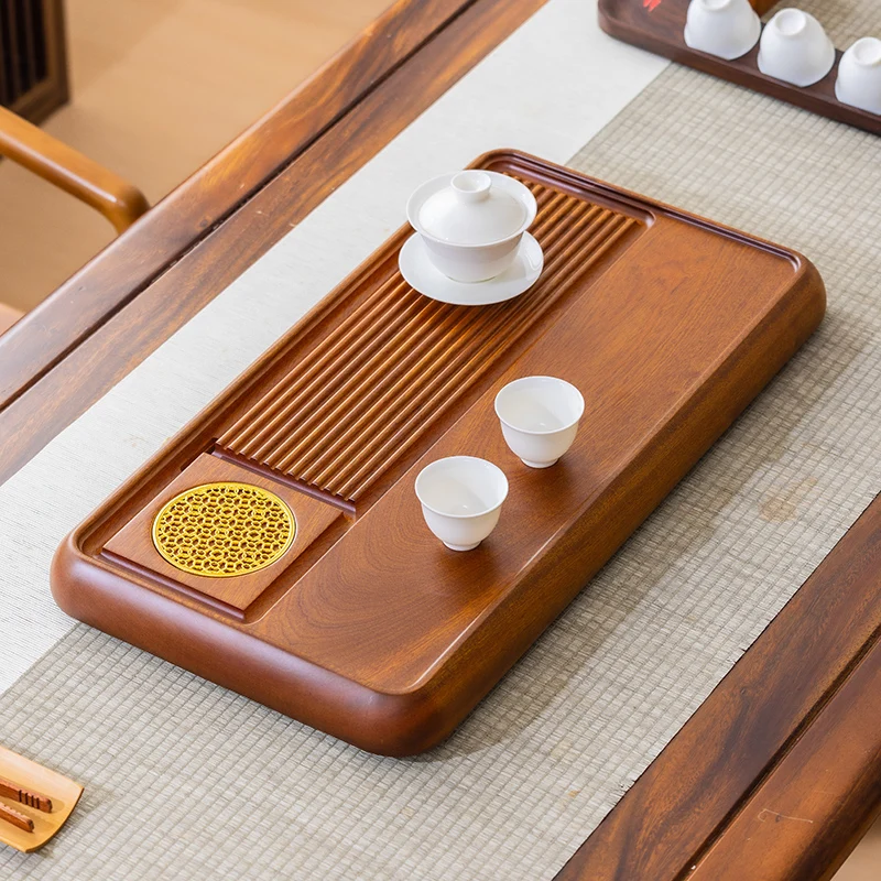 

Serving Ceramic Tea Tray Luxury Table Valet Wood Plates For Food Rectangle Tea Tray Ceremony Hospitality Bandejas Home Products