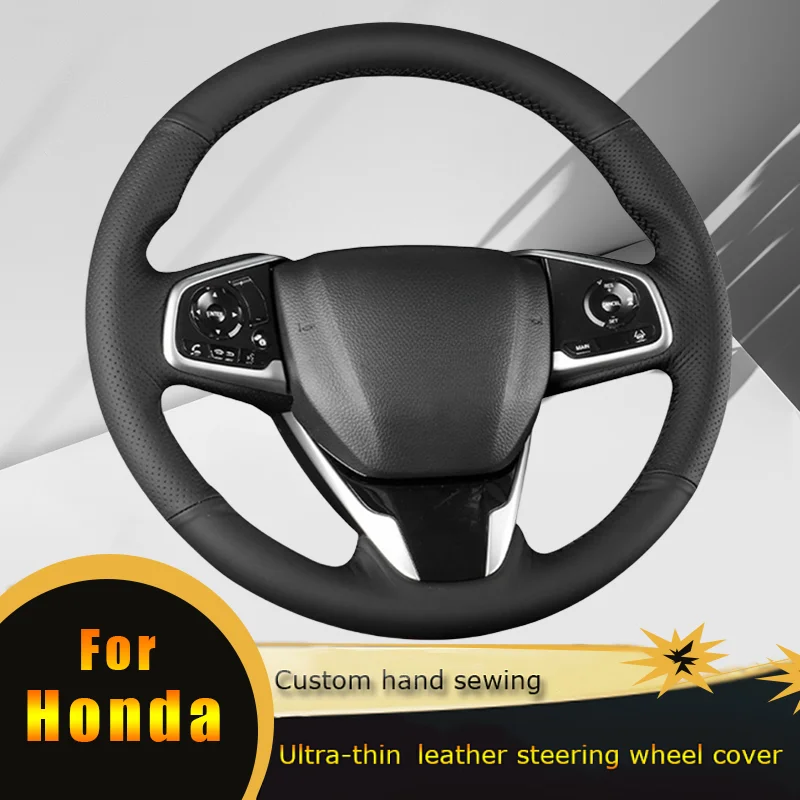 DIY Car Steering Wheel Cover Non Slip Perforated Leather For Honda Civic 10 2016-2021 CR-V CRV 2017-2021 Clarity 2018-2021