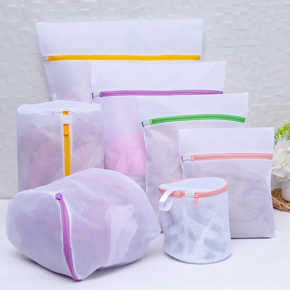 

7Pcs/Set Mesh Zipped Laundry Bag Polyester Net Anti-Deformation Underwear Bra Clothes Mesh Bags For Home Washing Machines