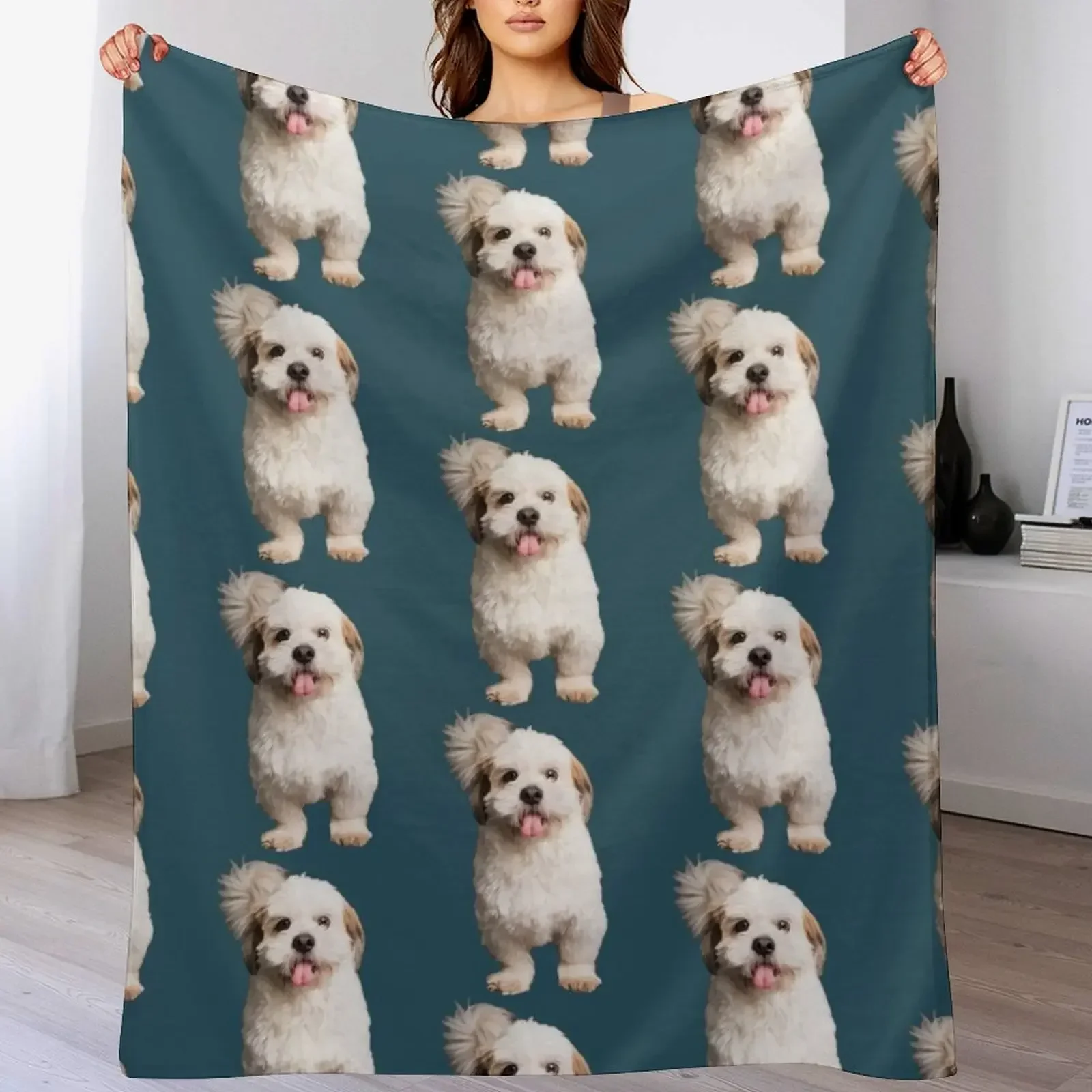 Shichon mignon, la vie est meilleure avec un Shichon, amoureux des chiens, la vie est meilleure avec Throw Blanket