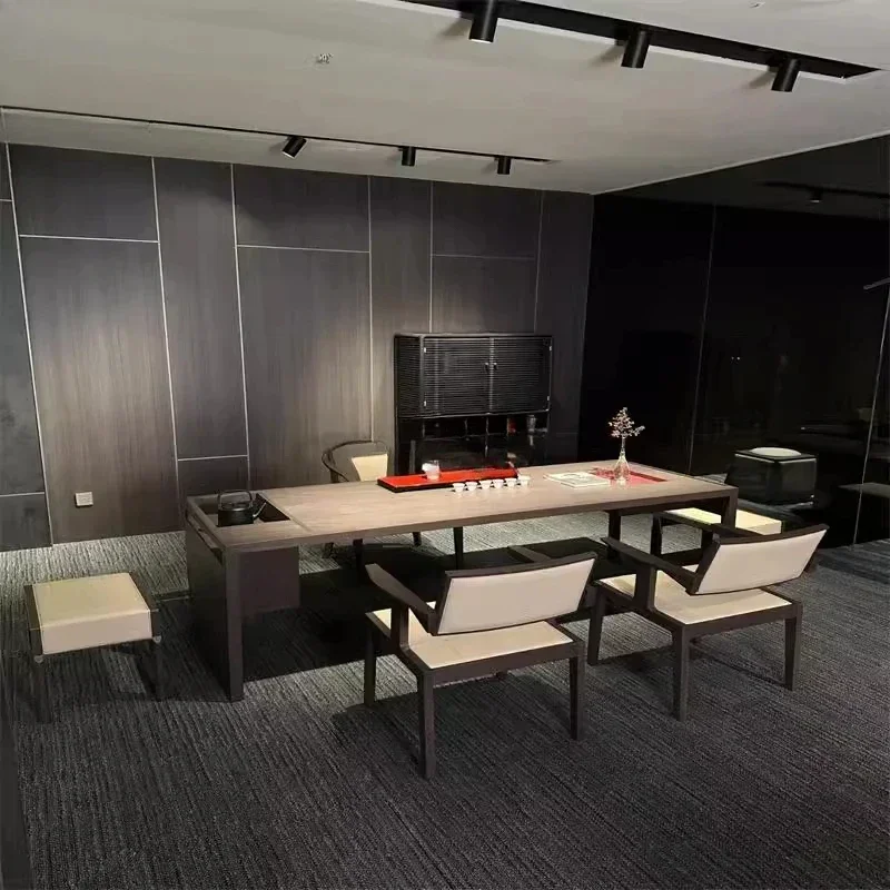 

Новый китайский ясен из массива дерева, простой современный чайный столик для офиса и приема