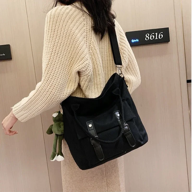 Versatile Canvas Bag Shoulder Bags for Women Purse and Handbag Crossbody Bag Tote Bag for Women Mother Kids Bags School Bags Sac image 4