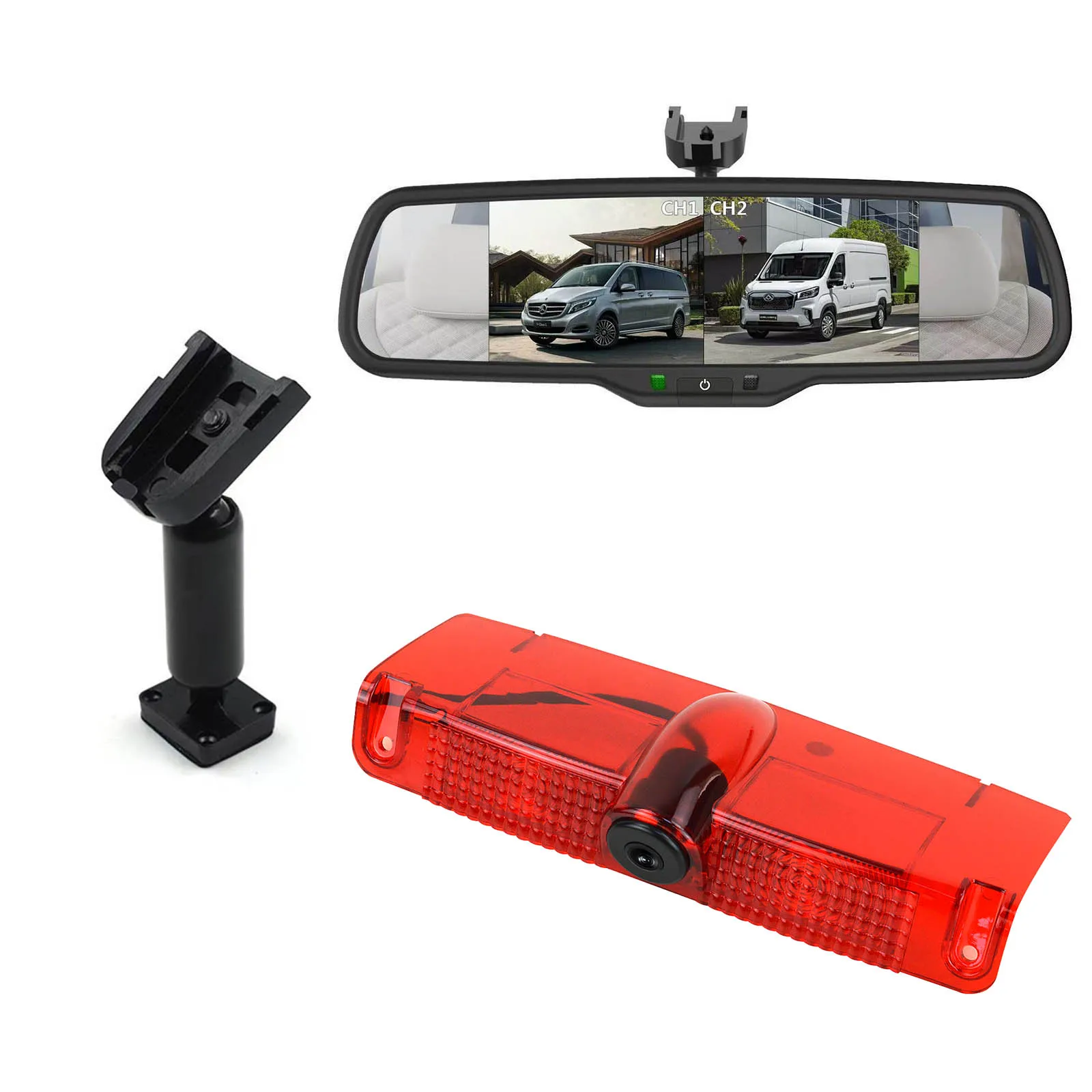 

AHD720P Backup Rear View Reversing Led Car Mount Brake Light Camera For GMC Savana Van Chevrolet With a 6.86"inch rear view