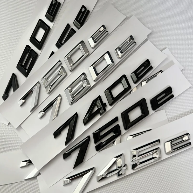 

Car Trunk Words Letters Logo Badge Emblem Decals Sticker For BMW 7 Series 730e 740e 745e 750e 760e F01 F02 G11 G12
