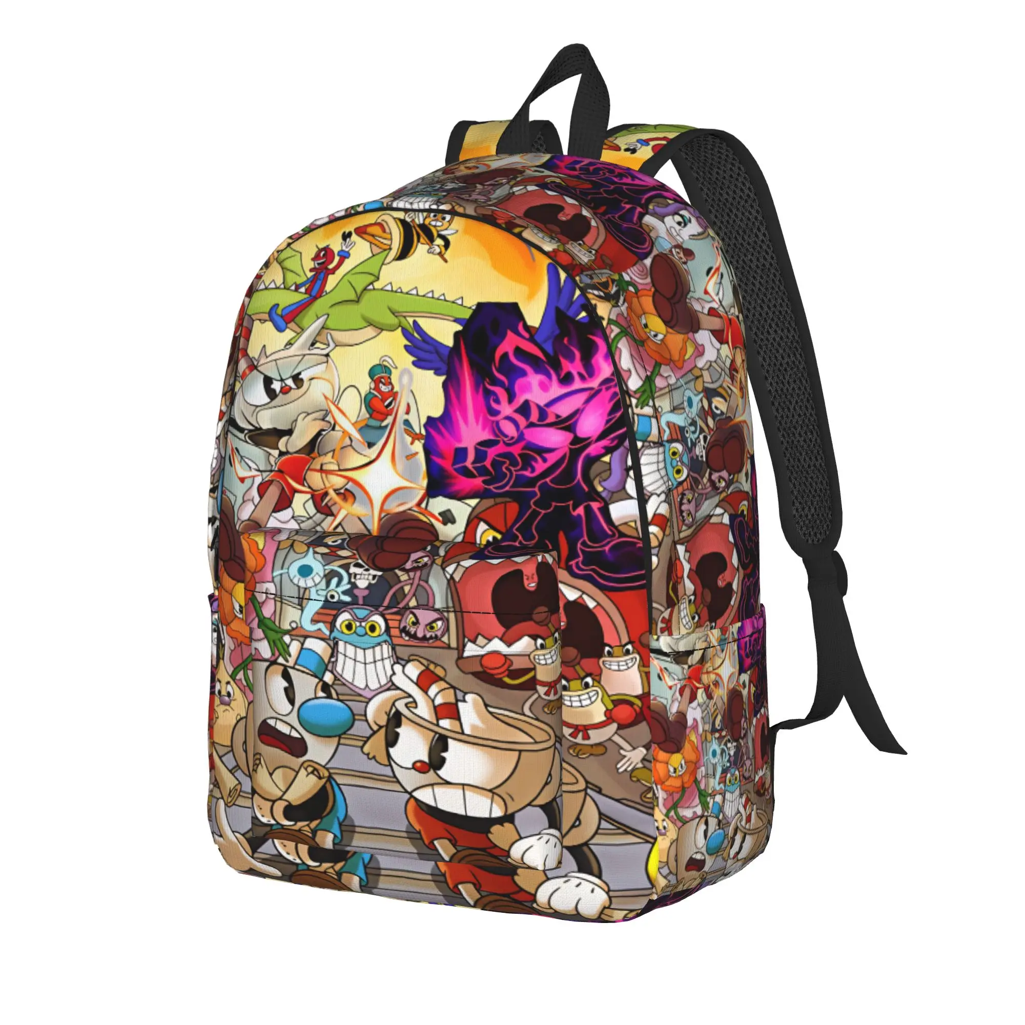 Cup-head Backpack  University Backpacks Girl Colorful Durable School Bags Kawaii Rucksack