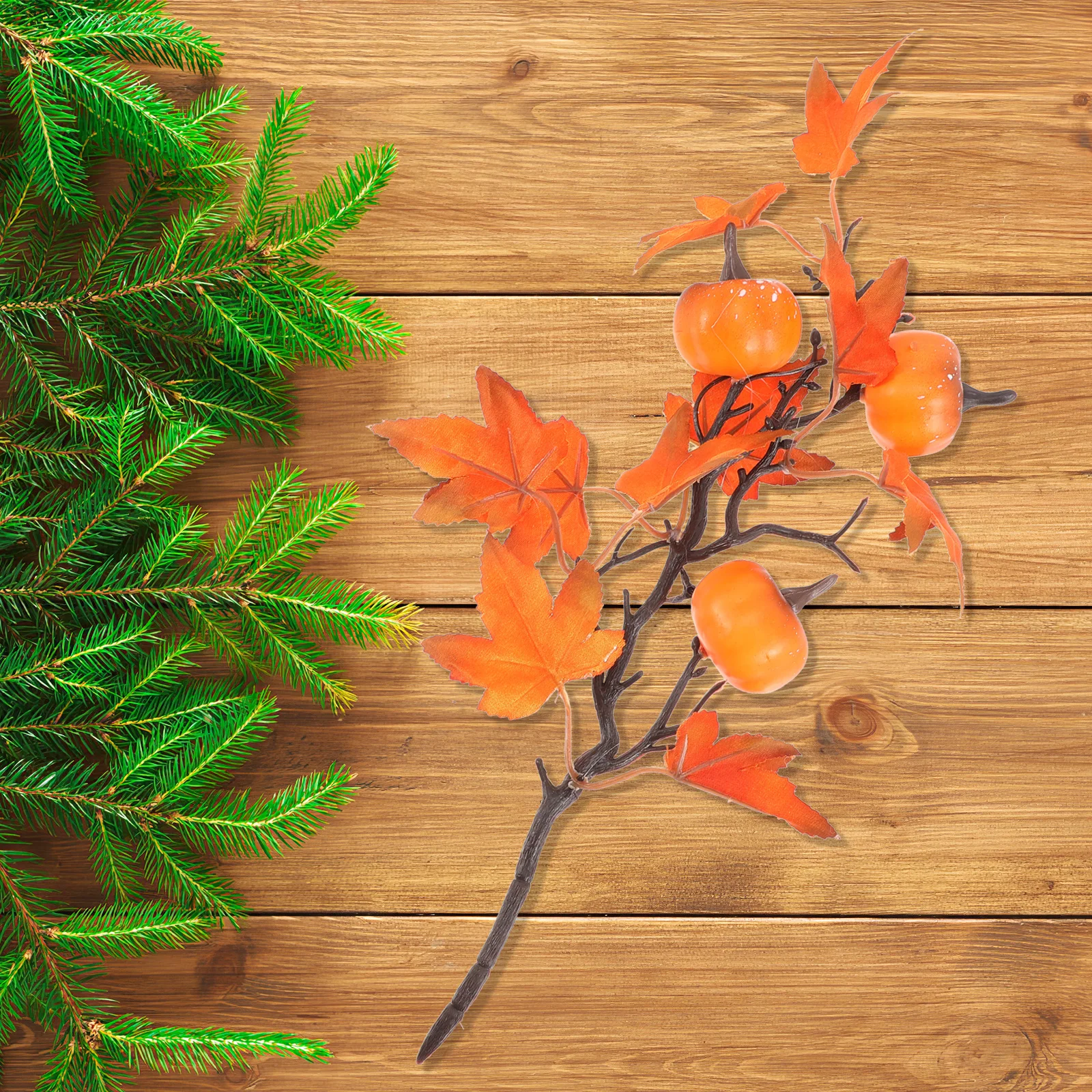 

Artificial Pumpkin Maple Leaves Branch Lifelike Fall Decoration Thanksgiving Autumn Wreath Garland Fall Leaves