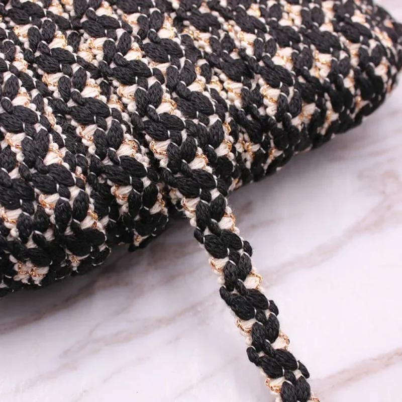 1 Yard Spitzenborte, besticktes Band, Kleidungszubehör, Stoff, Nähfransen für Bekleidung, bestickte Handwerksbänder – Detail 7