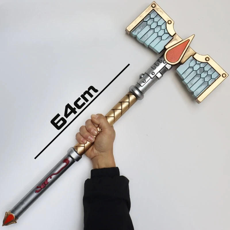 64cm/25.2in PU Sacred Hammer Game Cosplay Peripherals Model Props Party Supplies Outdoor Toys Display Collectible Boyfriend Gift