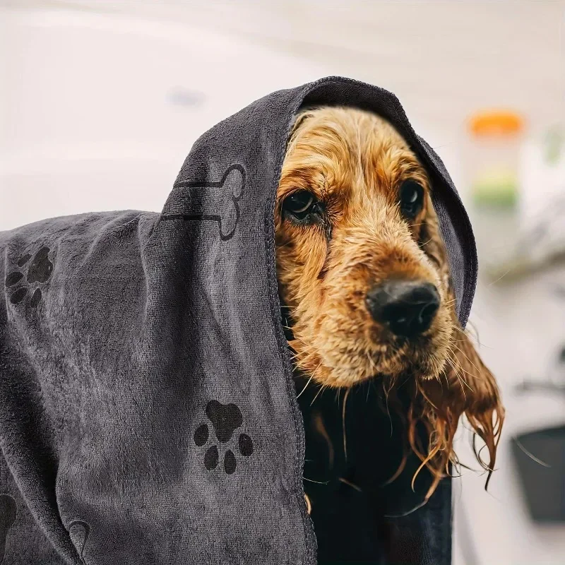 Toalla de secado rápido para perros y gatos, toalla de microfibra para cachorros, productos de baño para perros medianos absorbentes