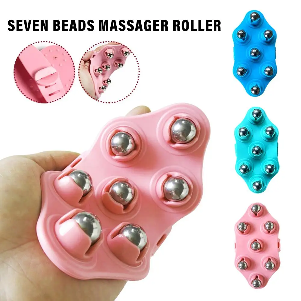 

Seven Bead Massager Whole Body Dredging Meridians Brush Massage Roller Roller Abdomen Relax Leg Muscle Massage Slim W7J2