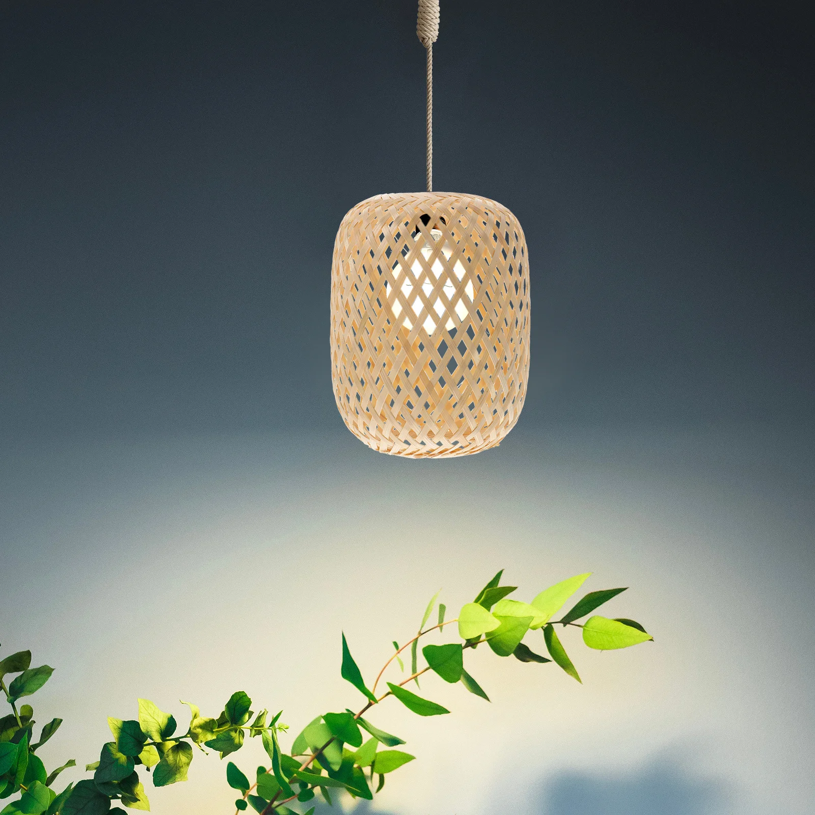 

Bamboo Lampshade Woven Rustic Pendant Light Cover Ceiling Lampshade Decorative Use Bamboo Lamp Shade Lamp Shade