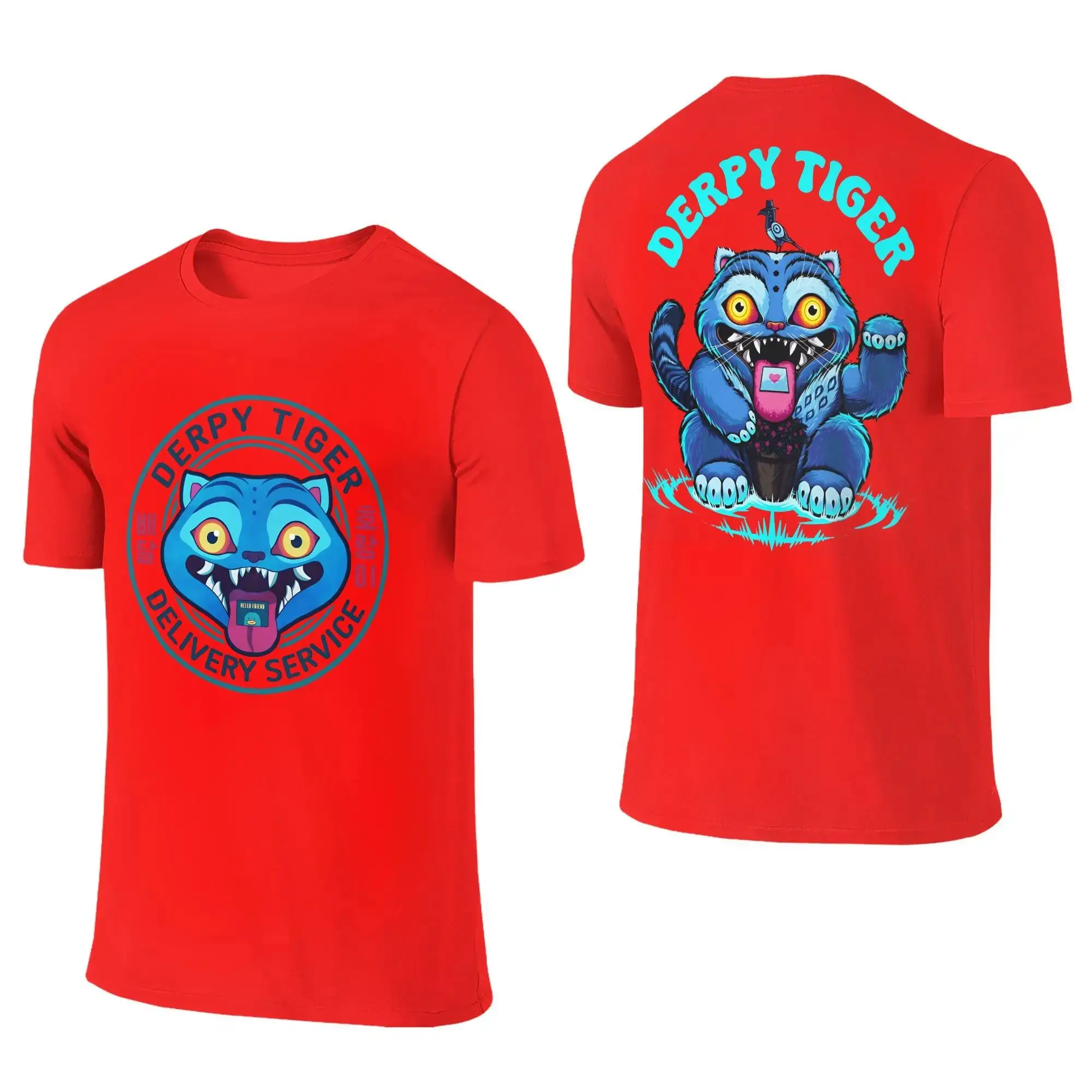 KPop شيطان الصيادين تي شيرت الكبار ديربي النمر الشارع الشهير طباعة تي شيرتات قطن الصيف س الرقبة Harajuku تيز مخصص بلوزات كبيرة الحجم #4