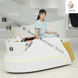 Luxurious Modern Style Fully Automatic Electric Massage Shampoo Chair Barber Shop Massage Shampoo Bed