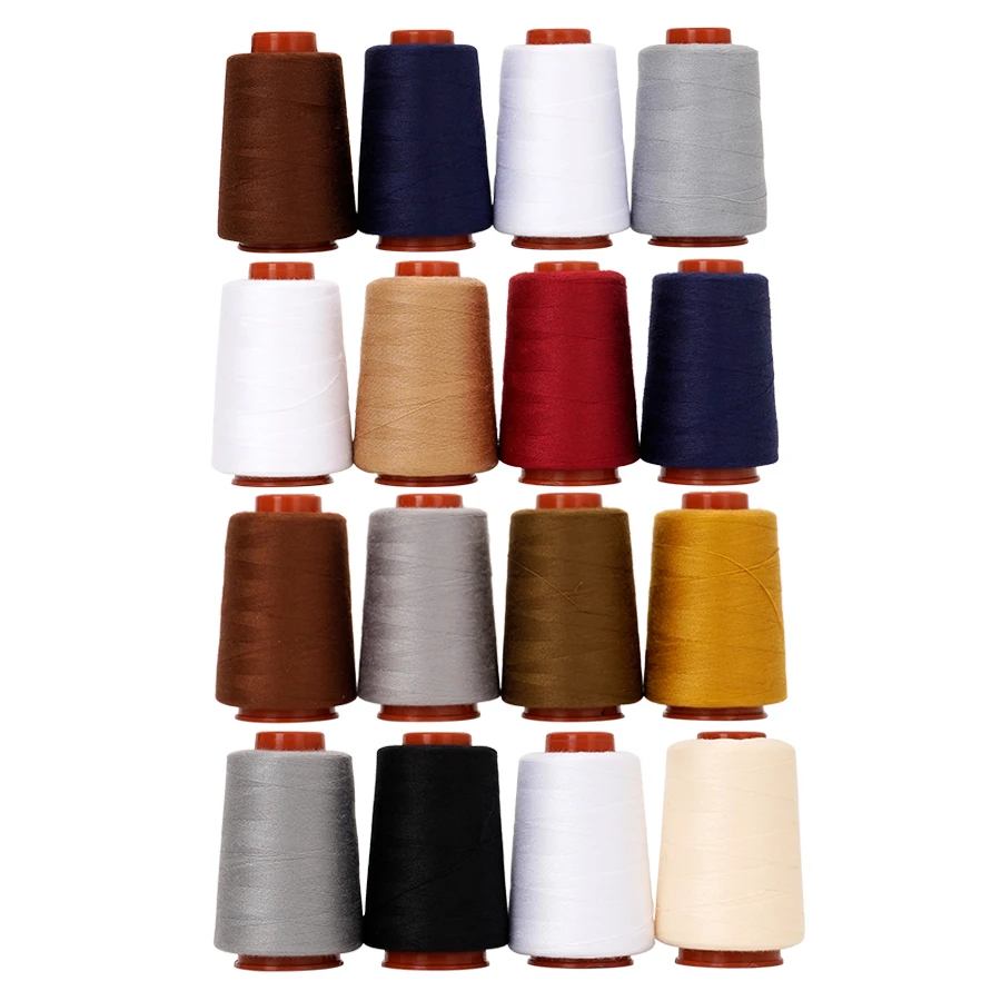 4 Pieces 800-Yard Small Pagoda 402 High-Speed Sewing Machine Polyester Denim Thread for Home And Hand Sewing