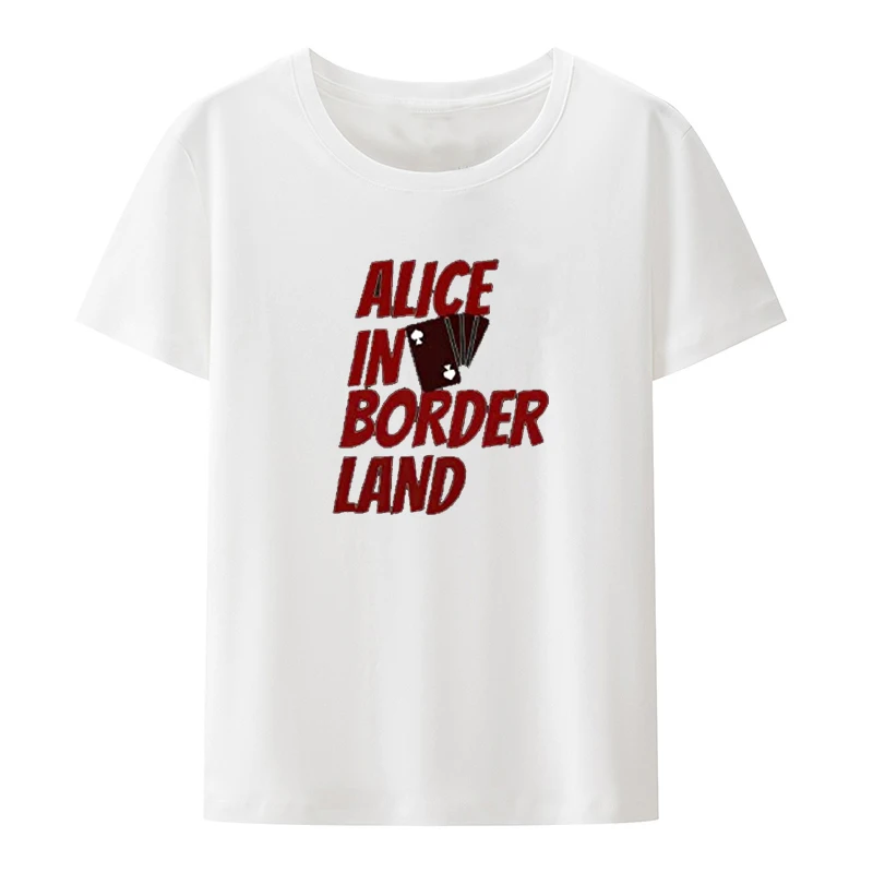 Alice in Borderland Women's Clothing Unisex Humor Street Fashion Poleras Mujer Slim Roupas Gift Character Portrait Short-sleev