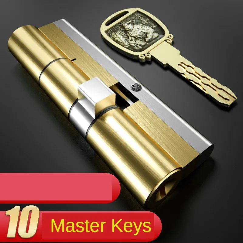 Imagem -03 - European Standard Lock Cylinder Portas ao ar Livre Locks Master Keys Double Lock Cyinderhome Lock Cylinder 10 Peças 65115 mm