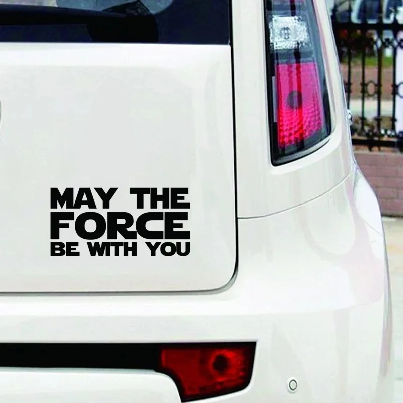 Star Wars Car Stickers Creativity May The Force Be with You Reflective Sticker Decoration for Fuel Tank Windshield Bumper Trunk