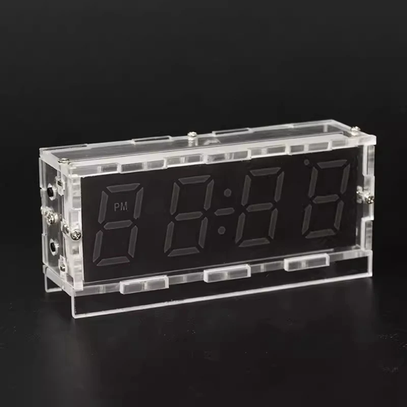 Colorful Digital Clock Parts Kit Colorful RGB Digital Alarm Clock Microcontroller Circuit Board Welding DIY Production